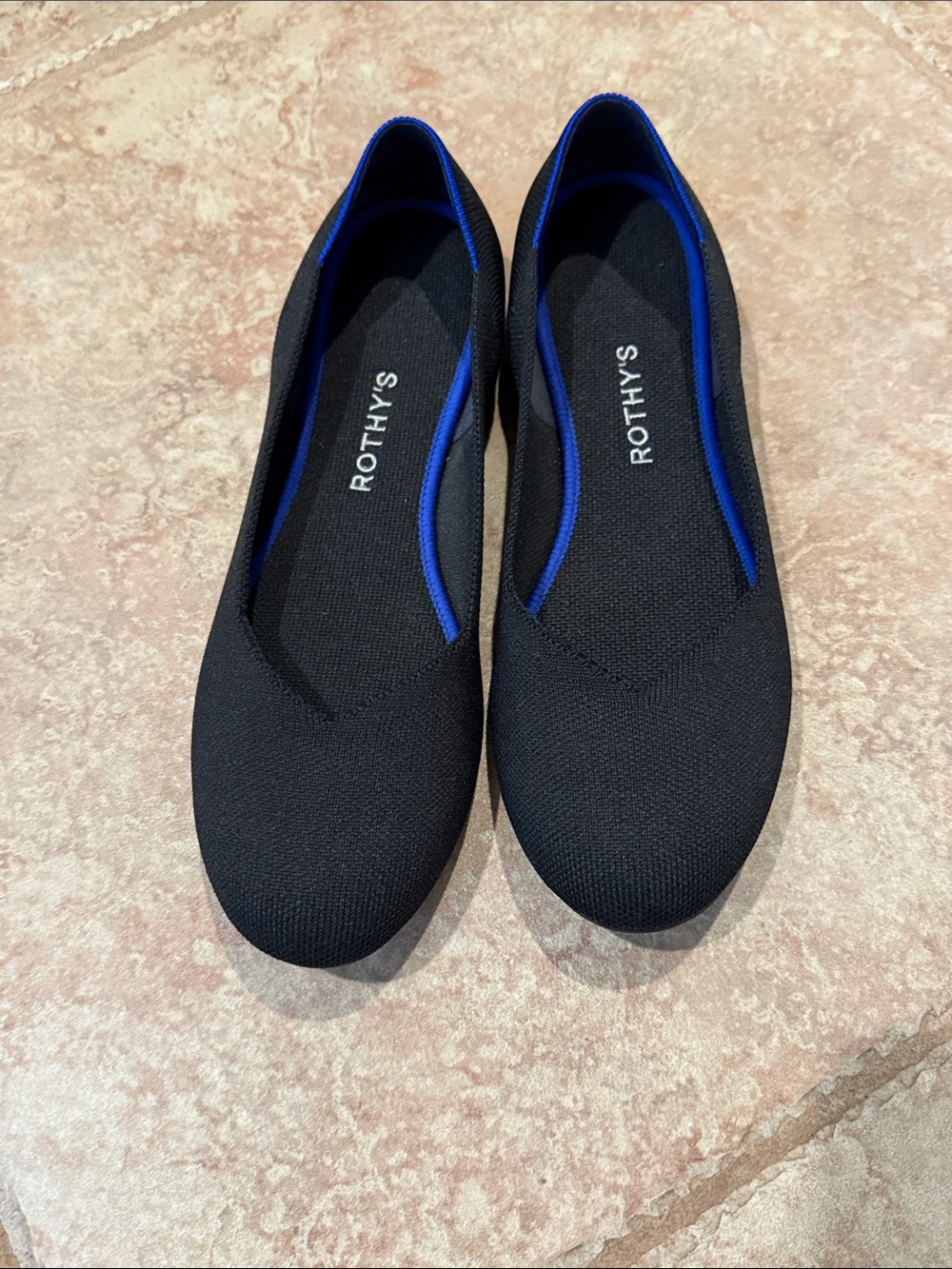 Rothy's Black Daily Flats- Like new!